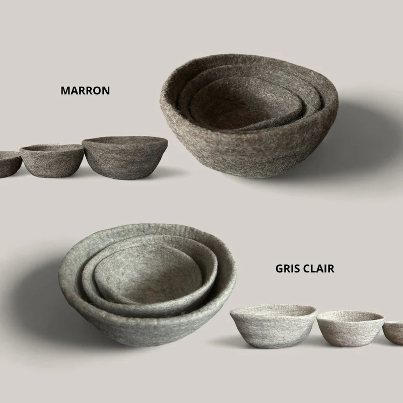 Set de 3 corbeilles