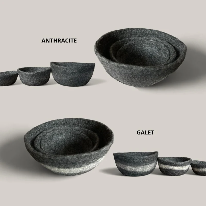 Set de 3 corbeilles