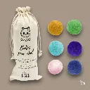 Set de 6 balles pour chat "couleur arc en ciel"
