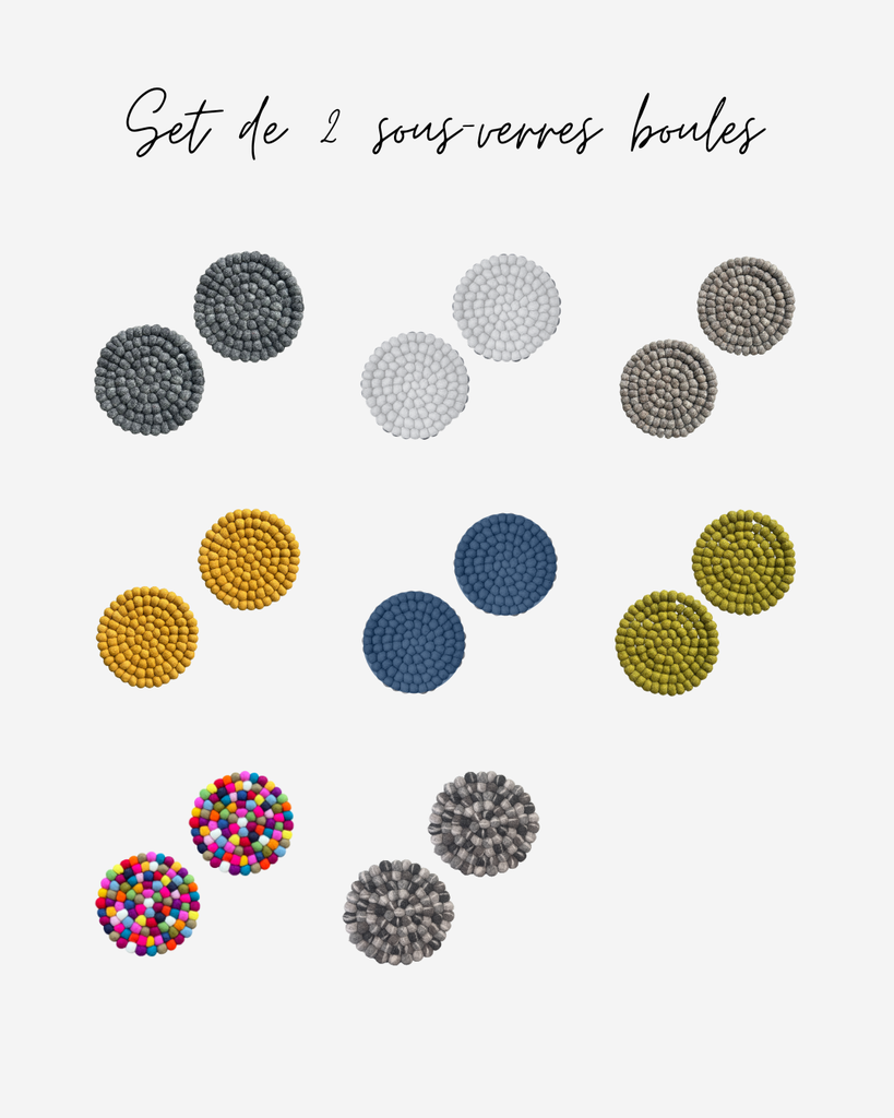 Set de 2 sous-verre boules